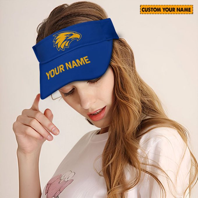 Personalized West Coast Eagles Afl Sunscreen Visor Cap Travel Hats For Fan 3