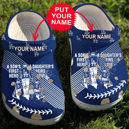MLB Dooger LA TeamCrocs – Personalized Crocs Shoes for Dad and Son Daughter Crocband Clogs
