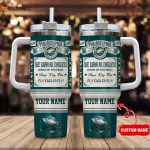 Vintage Philadelphia Eagles NFL Custom Name 40oz Stanley Tumbler – Perfect Gift for Football Fans!