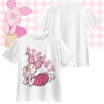 Piglet 3D Shirt Pant Set – Disney Cartoon Pajamas for Women & Men Winnie The Pooh Movie Bridesmaid Pajamas Piglet Midnight Shirt