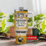 Pittsburgh Steelers Vintage King of Football Custom Name 40oz Stanley Tumbler – Perfect NFL Gift for Fans!