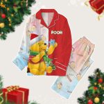 Cozy & Festive: Pooh Christmas Pajamas Set with Winnie the Pooh Movie PJ Pants & Santa Hat – Disney Cartoon Xmas Pajama Set