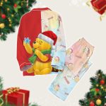 Cozy & Festive: Pooh Christmas Pajamas Set with Winnie the Pooh Movie PJ Pants & Santa Hat – Disney Cartoon Xmas Pajama Set