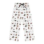 Cozy Sheep Mom Pajama Pants: Unique Primitive Salt Box House Design Christmas Gift