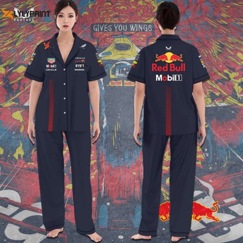 Red Bull Racing F1 3D Pajama Set – Perfect Women s Christmas Gift