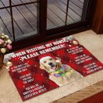 Golden Retriever Dog s House Rules Doormat: Festive Multipurpose & Stylish Home Decor