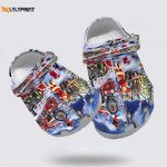 Santa Claus Train Merry Christmas Polar Express Crocs Clog Shoes