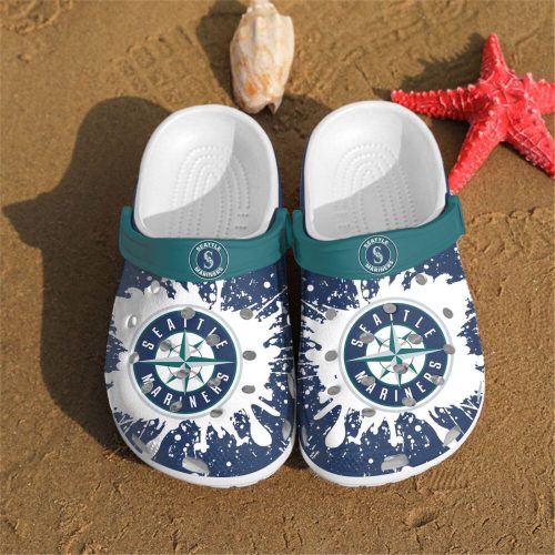 Seattle Mariners MLB Paint Flakes Gift for Fan – Crocs Clog Shoes