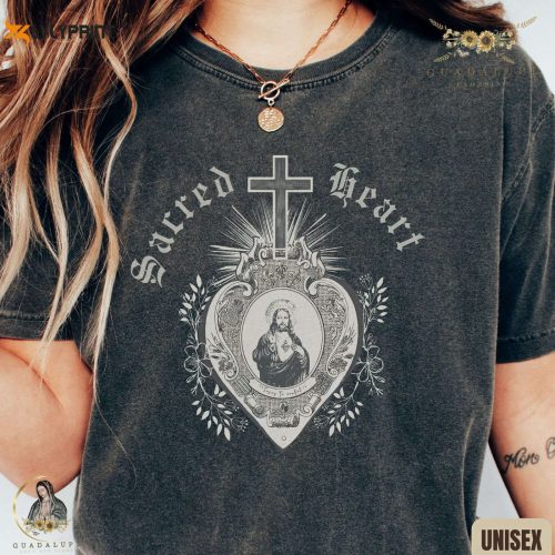 Sacred Heart of Jesus T-shirt: Sentimental Vintage Clothing Comfort Colors Boho Shirt