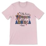 She Loves Jesus and America Too T-shirt: Show Your Faith and Patriotism!