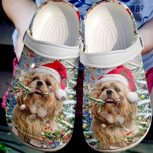 Stylish Shih Tzu Christmas Crocs: Crocband Clog Shoes for Men & Women
