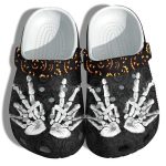Spooktacular Skeleton Hi FiveCrocs: Classic Clog Shoes for Halloween & Christmas – Perfect Father s & Grandpa s Gift!