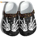 Spooktacular Skeleton Hi FiveCrocs: Classic Clog Shoes for Halloween & Christmas – Perfect Father s & Grandpa s Gift!