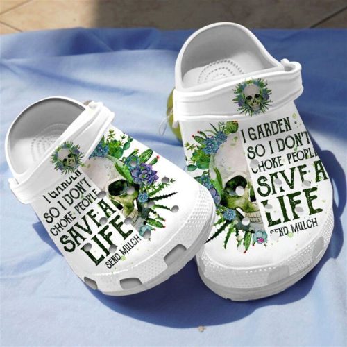 Skull Succulent Save A Life Shoes – Unique Crocs Clogs for Birthday & Christmas Gifts