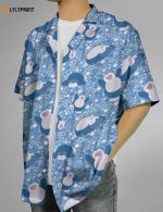 Snorlax Hawaiian Button-Up Shirt: Unique Anime Gift for Dad