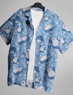 Snorlax Hawaiian Button-Up Shirt: Unique Anime Gift for Dad