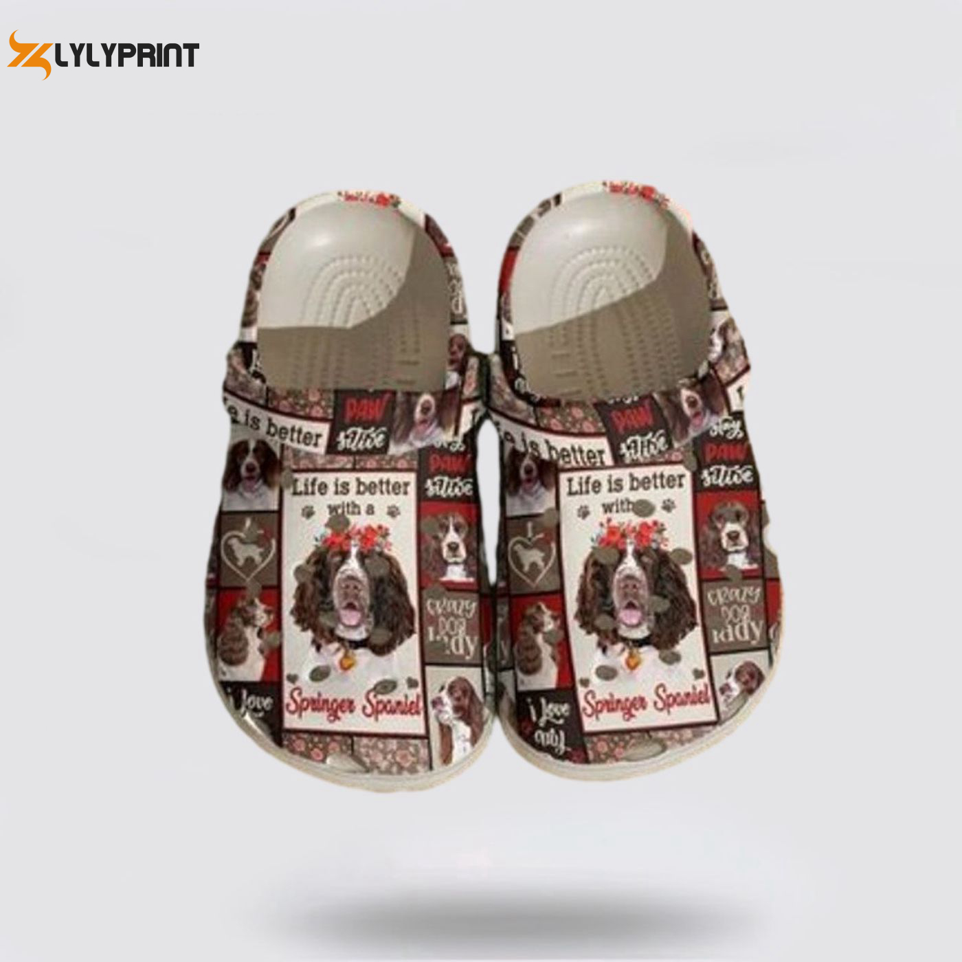 Springer Spaniel Dog Life Is Better 3D Print Clogs – Perfect Crocs Shoes for Pet Lovers & Merry Christmas Springer Spaniel Dog Life Is Better 3D Print Clogs – Perfect Crocs Shoes for Pet Lovers & Merry Christmas