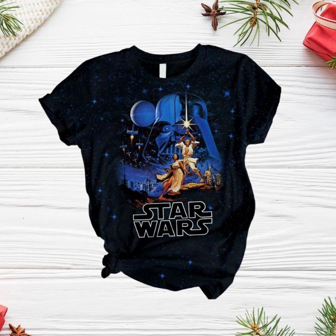 Shop Star Wars Christmas Pajamas &Amp; T-Shirt Set: Perfect Gift For Him Movie-Inspired Holiday Apparel