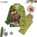 Shop the Festive Star Wars Mandalorian Grogu Christmas Button Down Pajamas in LA