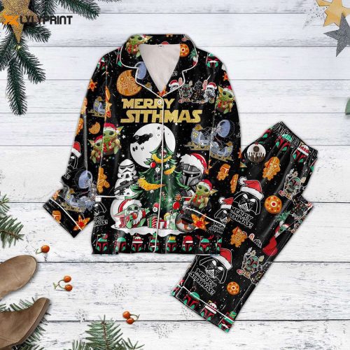 Christmas Star Wars Pajama Set: Disney Movie Holiday PJs for Family Matching Him & Her