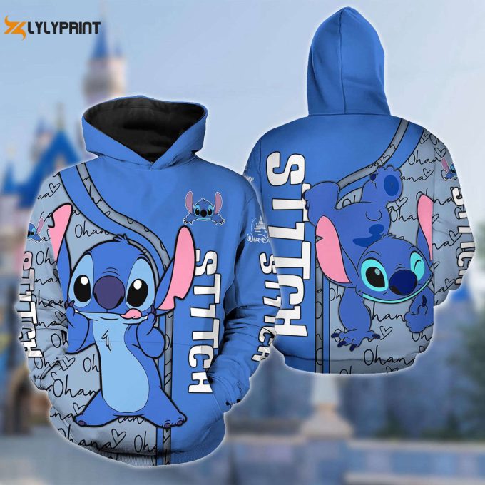 Stitch 3D Shirt Cartoon Zip Hoodie Movie Sweatshirt &Amp;Amp; More: Shop Stitch And Lilo Lover Apparel!