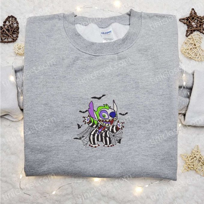 Stitch Beetlejuice Horror Shirt Disney Characters Hoodie – Best Halloween Gift Ideas