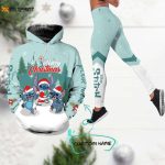 Stitch Christmas Hoodie Legging & Unisex Merry Stitchmas Hoodie Disney Santa Hat Yoga Pants & Magic Kingdom Xmas Leggings for Women