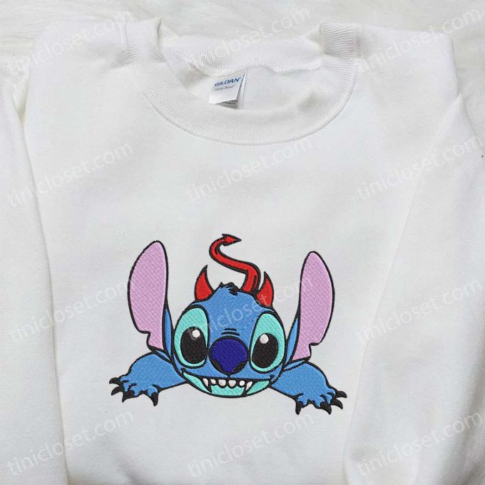 Stitch Cute Devil Shirt &Amp; Disney Characters Hoodie: Best Halloween Gift Ideas