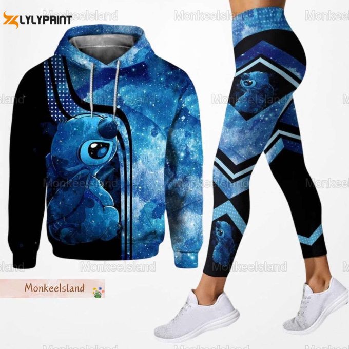 Disney Stitch Hoodie Legging: Funny 3D Stitch Workout Legging Perfect Stitch Lover Gift For Women