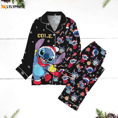 Disney Stitch Santa Christmas Pajamas – Lilo and Stitch Disneyland Xmas Gift