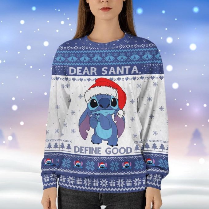 Cute Stitch Ugly Christmas Sweater – Disney Holiday Sweatshirt Perfect Gift For Her