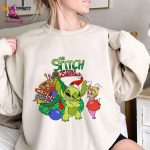 Merry Christmas Stitch Sweatshirt – Festive Lilo and Stitch Shirt