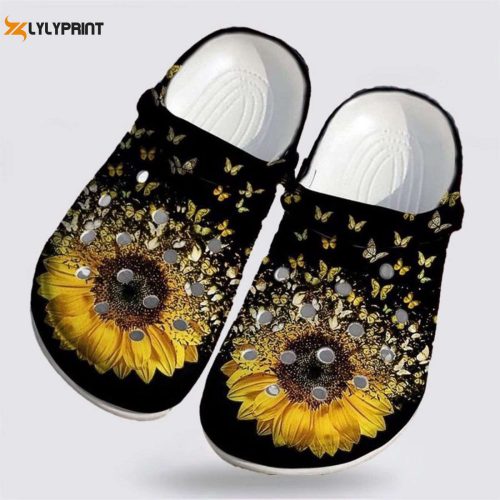 Sunflower Butterfly Mother s Day Crocs-Shoes: Stylish Clog Shoes for a Great Christmas