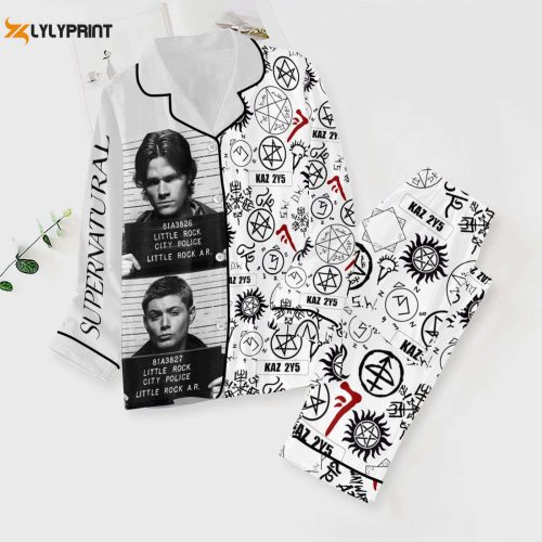 Get Cozy with our Supernatural Button Down Pajamas Set – Perfect Christmas Gift for Women