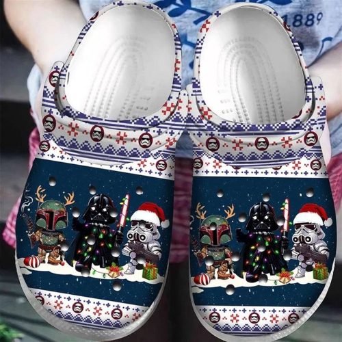 Ugly Pattern Christmas Crocs – SW Movie Characters Crocband Clog Shoes for Men & Women