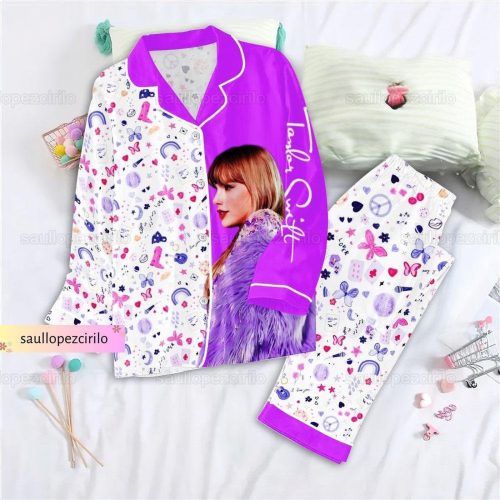 Swiftie Pajamas Set: Music Concert & Holiday PJ s for Women – Perfect Birthday Gift!