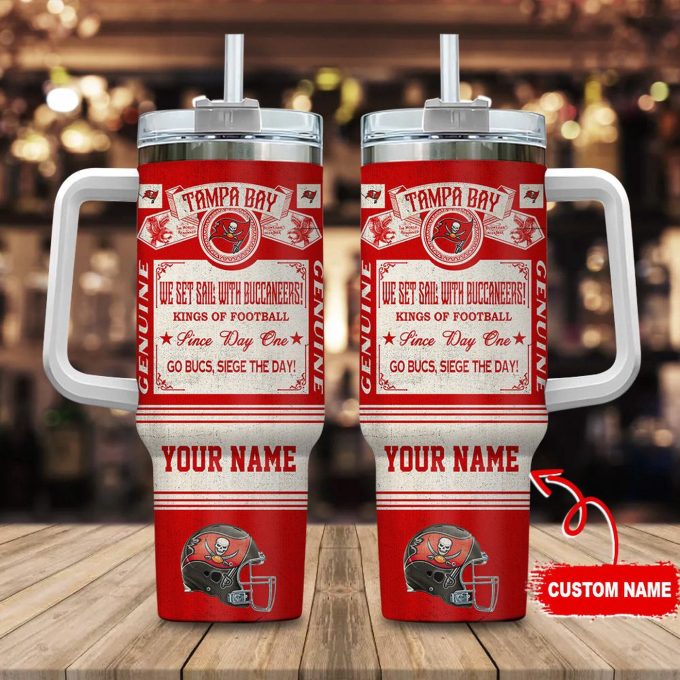 Buccaneers Nfl Vintage King Of Football 40Oz Tumbler – Custom Name Gift For Fans