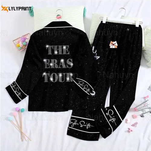 Tay Lor Taylor Version Pajamas Set: Button Down TS Eras Tour Christmas Music PJs