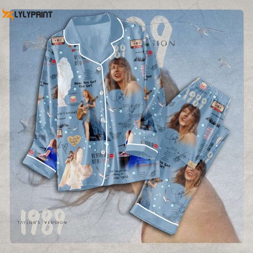 Taylor Swift Button Down Pajamas Set – Perfect Gift for Fans