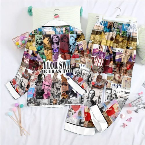 Taylor Swift Button Down Pajamas Set – Perfect Women s Christmas Gift