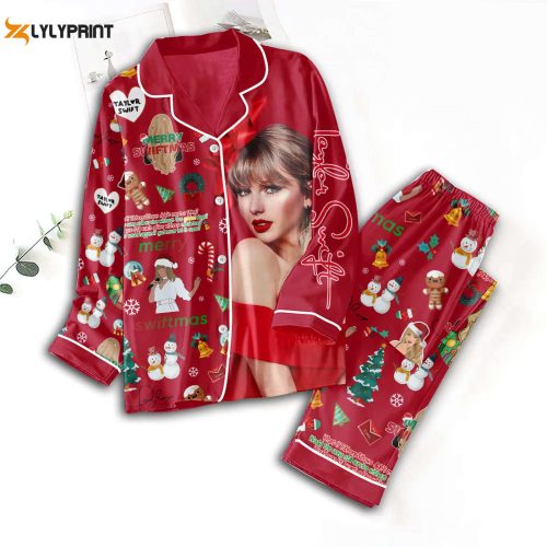 Stylish Taylor Swift Button Down Pajamas Set – TANTN 3040: Comfortable Sleepwear for Swifties