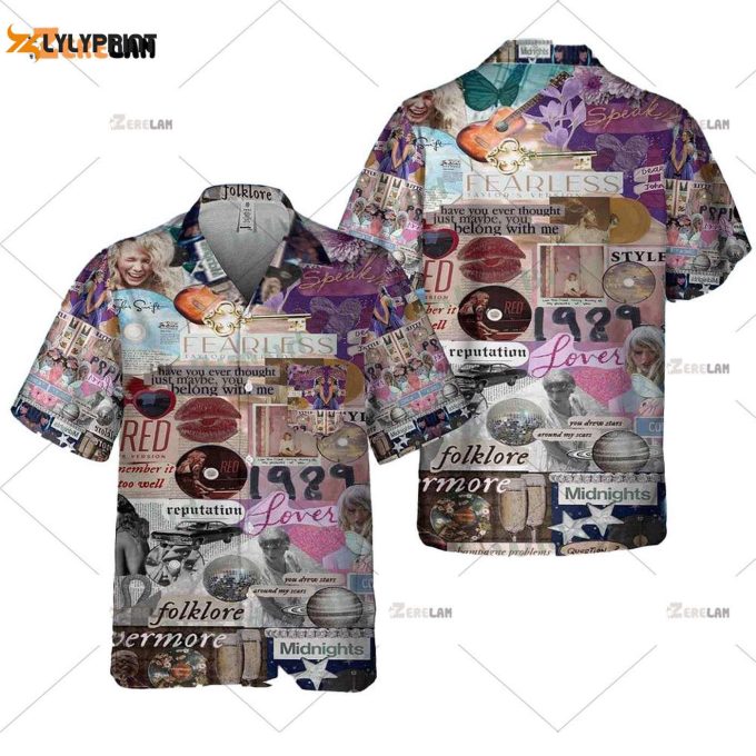 Shop The Taylor Swift Swiftie Eras Tour Hawaiian Shirt For Stylish Concert Attire