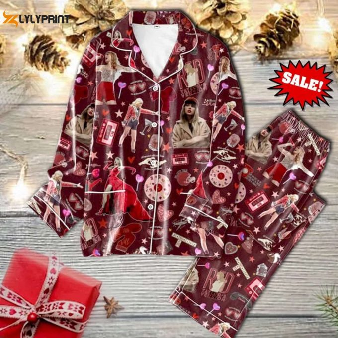 Taylor Swift Red Pajamas Set: Erass Tour &Amp;Amp; Swiftiie Collection