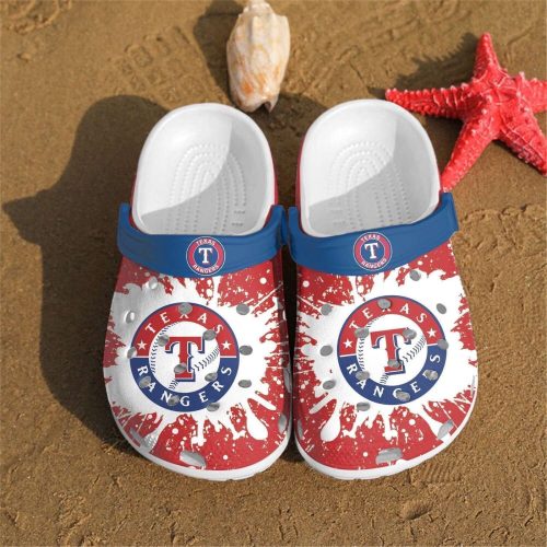 Texas Rangers MLB Fans Gift: RubberCrocs Clog Shoes – Comfy & Stylish Footwear