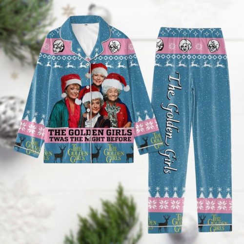 Golden Girl Christmas Pajamas Set: Festive Santa Hat PJ Set for Movie TV Series Fans & Perfect Christmas Gift for Men
