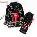 Rock the Night in Rolling Stones Button Down Pajamas – Perfect Women s Christmas Gift