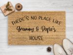 Personalized Family Mat: Christmas Gift for Grammy & Papa s House – Custom Coir Doormat