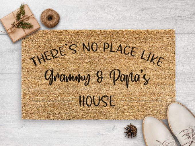 Personalized Family Mat: Christmas Gift For Grammy &Amp; Papa S House – Custom Coir Doormat