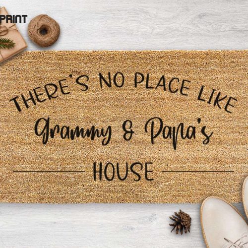 Personalized Family Mat: Christmas Gift for Grammy & Papa s House – Custom Coir Doormat