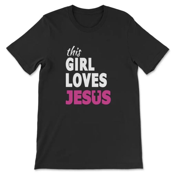 Express Your Faith With Our Stylish Jesus T-Shirt For Girls